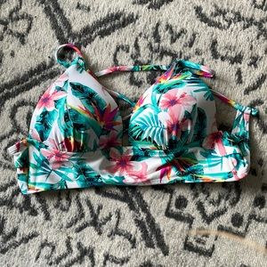 Floral bikini top
